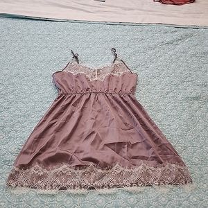 Sexy satin and lace slip style dress